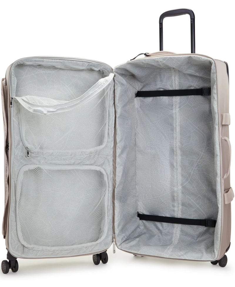 kipling Spontaneous Large 4-Double Wheeled Female Check-In Luggage Trolley - Metallic Glow - Image 4